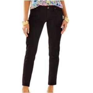 Lily Pulitzer Black Straight Leg Jeans Size 6